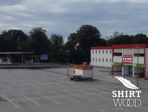 Parkplatz Rewe Center Textildruck Wermelskirchen Remscheid